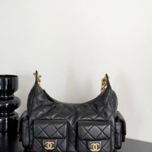 Chanel 25C Black Hobo Bag Replica