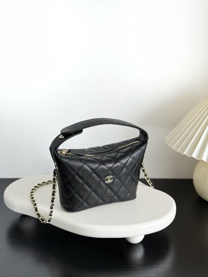 Replica Chanel 25C Hobo Chain Bag in Black - Image 2