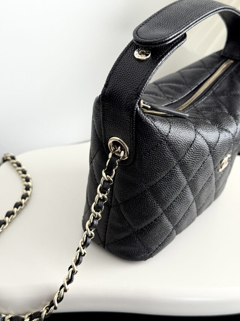 Replica Chanel 25C Hobo Chain Bag in Black - Image 4