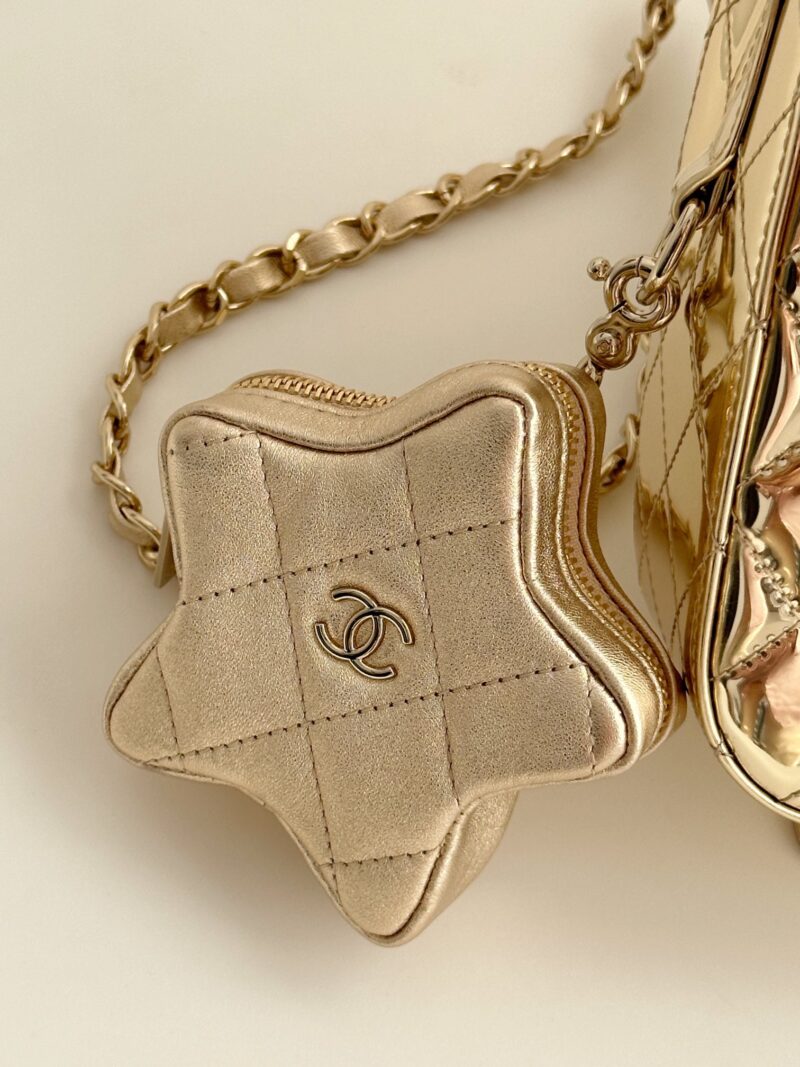 Chanel 24C gold mirror star backpack Replica - Image 3